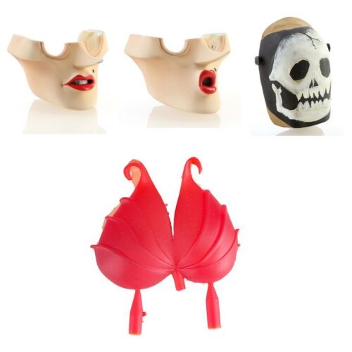120. Pair of Beldam (Teri Hatcher) Half Puppet Faces, Wybie Lovat (Robert Bailey, Jr.) Paint Test Welding Mask, and Flower Casting ### CORALINE (2009)