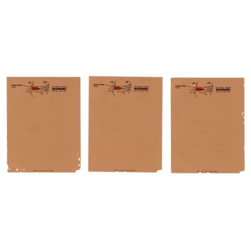 131. Three Pages of Production Stationary ### DELIVERANCE (1972)