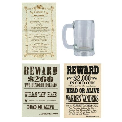 145. Beer Mug, One Pair of Wanted Posters, and The Cleopatra Club Menu ### DJANGO UNCHAINED (2012)