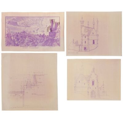 152. Set of Four Jack Johnson The Inventor's (Vincent Price) Mansion Concept Artwork Bluelines ### EDWARD SCISSORHANDS (1990)