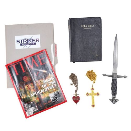 166. Knife, Folder, Magazine, Cross and Heart Necklaces, and Crucifix ### END OF DAYS (1999)
