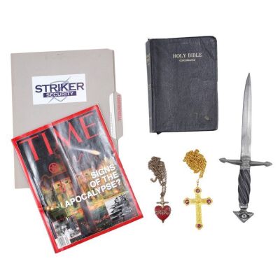 166. Knife, Folder, Magazine, Cross and Heart Necklaces, and Crucifix ### END OF DAYS (1999)