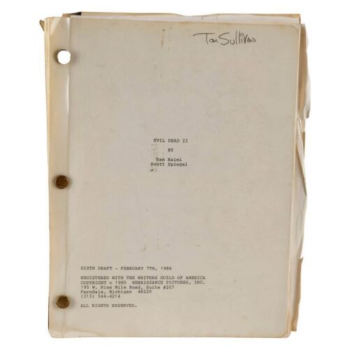 173. Tom Sullivan's Bound Annotated Final Draft Script ### EVIL DEAD II (1987)