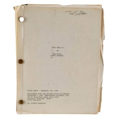 173. Tom Sullivan's Bound Annotated Final Draft Script ### EVIL DEAD II (1987)