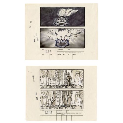 203. Pair of Hand-Embellished Statue of Liberty Storyboards ### GHOSTBUSTERS II (1989)