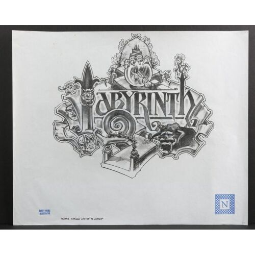 283. Hand-Illustrated Lawrence Noble Title Logo Design with Spiral "L" ### LABYRINTH (1986)