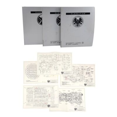 303. Set of Three S.H.I.E.L.D. Classified Binders with Paperwork and Stark Industries Schematics ### MARVEL'S AGENTS OF S.H.I.E.L.D. (T.V. SERIES, 2013-2020)