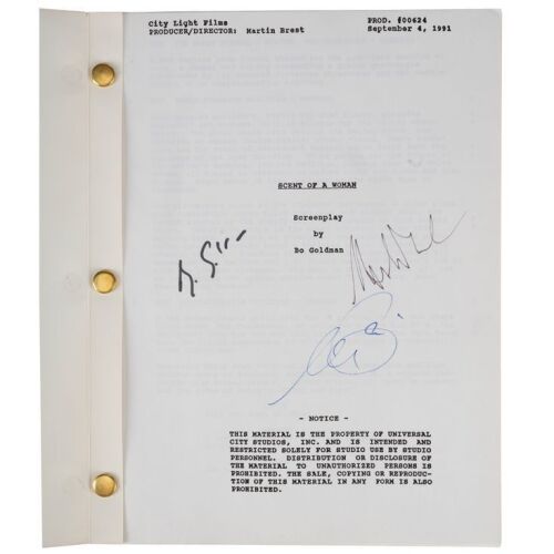 378. Al Pacino, Martin Brest, and Bo Goldman-Autographed Script ### SCENT OF A WOMAN (1992)