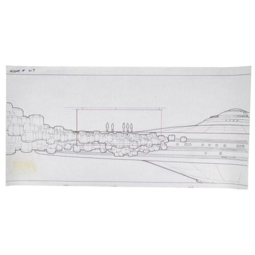 410. Hand-Drawn Andrew Probert V'Ger Spacewalk Matte Painting Prelim ### STAR TREK: THE MOTION PICTURE (1979)