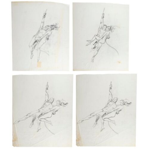 448. Set of Four Hand-Drawn Dan Goozee Swashbuckling Luke and Leia Poster Prelims ### STAR WARS: A NEW HOPE (1977)