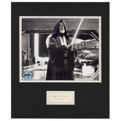 449. Matted Alec Guinness Autograph with Obi-Wan Kenobi Still ### STAR WARS: A NEW HOPE (1977)
