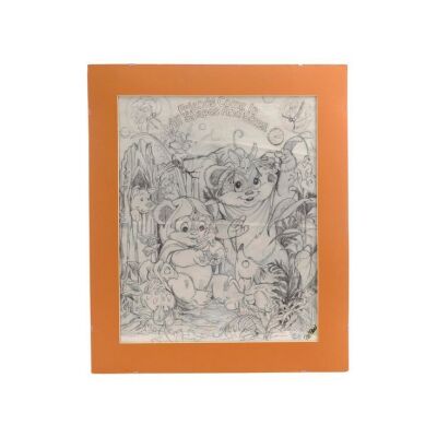 483. William Plumb Collection: Matted Hand-Drawn Pat Paris Ewok Poster Prelim ### STAR WARS: VARIOUS PRODUCTIONS