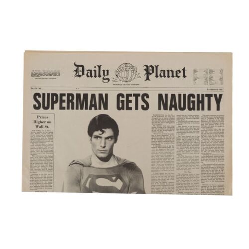 508. Production-Made "Superman Gets Naughty" Daily Planet Newspaper Cover ### SUPERMAN III (1983)