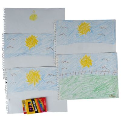 543. Frank Louis Beechum's (Isaiah Washington) Screen-Matched Hand-Illustrated Drawing from Gail Beechum (Penny Bae Bridges) with Gail's Set of Crayons and Partial Drawings ### TRUE CRIME (1999)