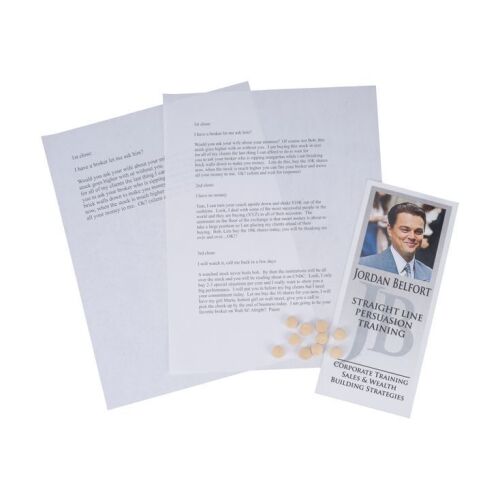 582. Jordan Belfort's (DiCaprio) "Straight Line Persuasion Training" Pamphlet, Stratton Oakmont Sales Scripts and 10 Lemons ### THE WOLF OF WALL STREET (2013)