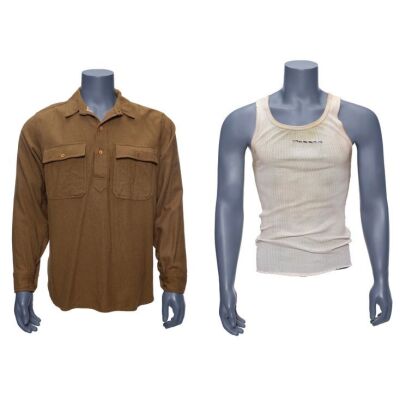 587. Logan's (Hugh Jackman) World War II Shirt with Distressed White Tank Top ### X-MEN ORIGINS: WOLVERINE (2009)