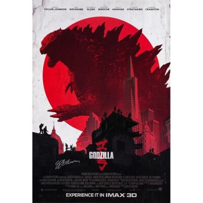599. Gareth Edwards-Autographed IMAX Mini Poster ### GODZILLA (2014)