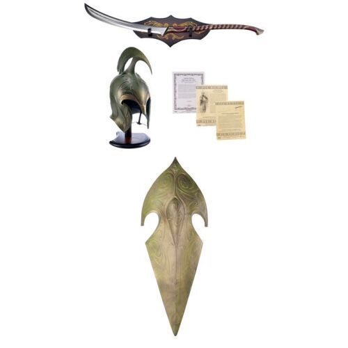 650. United Cutlery High Elven War Helm, High Eleven Warrior Sword, and High Elven Warrior Shield Replicas ### THE LORD OF THE RINGS TRILOGY (2001-2003)