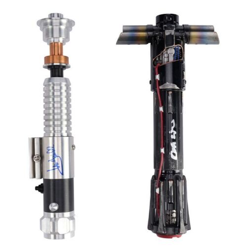 694. Mark Hamill-Autographed Luke Skywalker and Adam Driver-Autographed Kylo Ren Lightsaber Hilt Replicas ### STAR WARS: THE LAST JEDI (2017)
