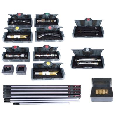 696. Collection of Light-Up Galaxy's Edge Lightsaber Hilt Replicas with Accessories ### STAR WARS: GALAXY'S EDGE