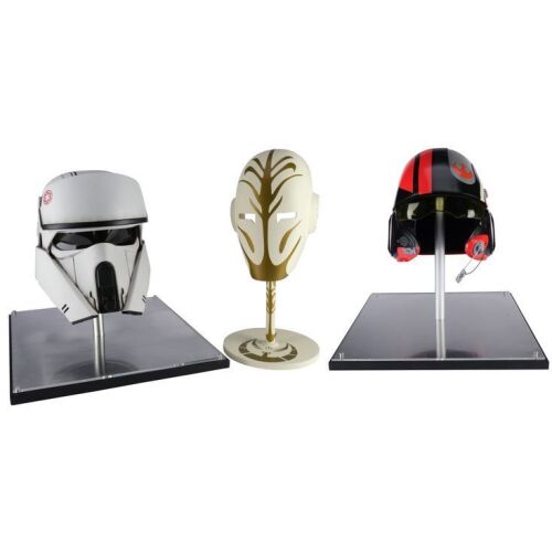 697. Poe Dameron Black Squadron Helmet Replica with a Jedi Temple Guard Mask and AT-ACT Driver Helmet Replicas ### STAR WARS: GALAXY'S EDGE