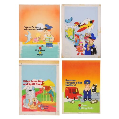 270. The Peter Longden Collection: Four Original Hand-painted Covers for Buttons ### POSTMAN PAT