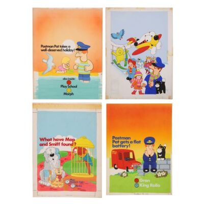 270. The Peter Longden Collection: Four Original Hand-painted Covers for Buttons ### POSTMAN PAT