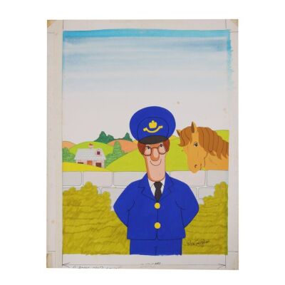 275. The Peter Longden Collection: Buttons Annual 312 Original Hand-painted CoverThe Peter Longden Collection: Buttons Annual 312 Original Hand-painted Cover ### POSTMAN PAT