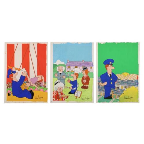 277. The Peter Longden Collection: Original Hand-painted Covers for Postman Pat Weekly #92, #121 and #136 ### POSTMAN PAT