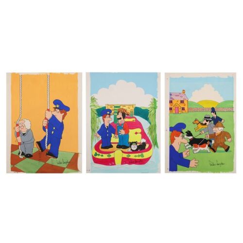 278. The Peter Longden Collection: Original Hand-painted Covers for Postman Pat Weekly #109, #138 and #145 ### POSTMAN PAT