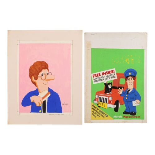 280. The Peter Longden Collection: Original Hand-painted Covers for Postman Pat Weekly 105 and Buttons 4 ### POSTMAN PAT