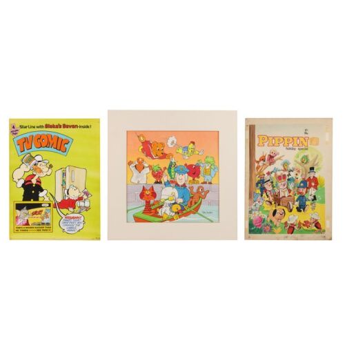 290. The Peter Longden Collection: Original Hand-painted Covers for TV Comic 1651, Postman Pat Weekly 50, and Pippin Holiday Specials 70 and 85 ### TV COMICS