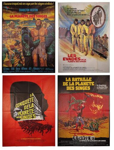 PLANET OF THE APES (1968-1972) - Four French Grand Affiches