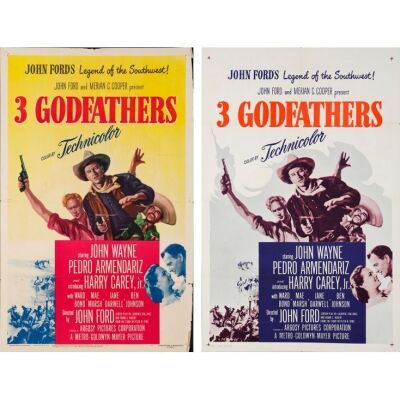 273. One Sheets (2) (27" x 41"); Fine+ Folded ### 3 GODFATHERS (1948, R-1950s)