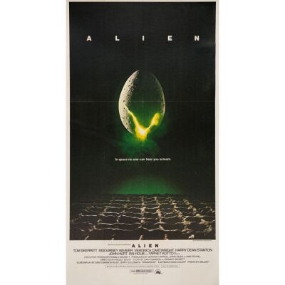 279. Three Sheet (41" x 76"); The Collection of the Late J. Stephen Ryan; Very Fine+ on Linen ### ALIEN (1979)
