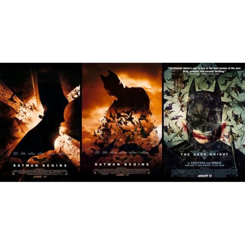 309. One Sheets (3) (27" x 40"); Double-Sided Advance, Style H (1); Very Fine+ Rolled ### BATMAN BEGINS / THE DARK KNIGHT (2005, 2008)