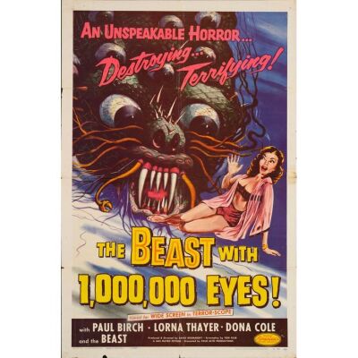 311. One Sheet (27" x 41"); Fine Folded ### THE BEAST WITH A MILLION EYES (1955)