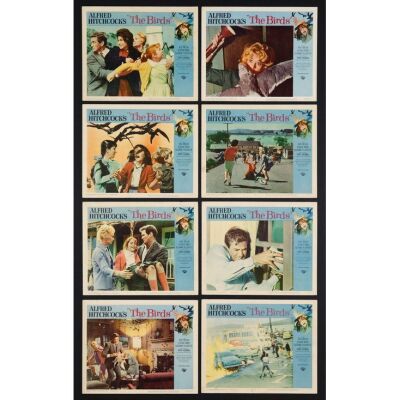 325. Lobby Card Set (8) (11" x 14"); The Collection of the Late J. Stephen Ryan; Fine+ ### THE BIRDS (1963)