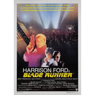 333. Italian Two Fogli (40" x 55"); The Collection of the Late J. Stephen Ryan; Near Mint Folded ### BLADE RUNNER (1982)