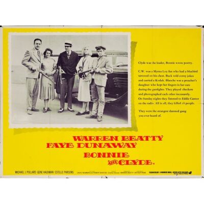 340. British Quad (40" x 30"); Fine Folded ### BONNIE AND CLYDE (R-1970s)