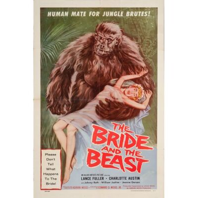 344. One Sheet (27" x 41"); Very Fine Folded ### THE BRIDE AND THE BEAST (1958)
