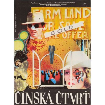 359. Czech Poster (12" x 17"); The Collection of the Late J. Stephen Ryan; Very Fine+ Rolled ### CHINATOWN (1974)