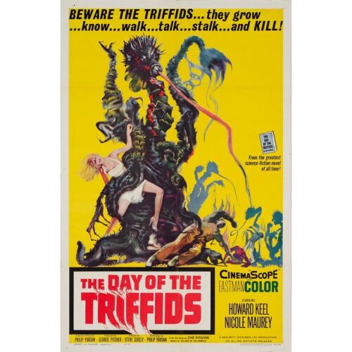 389. One Sheet (27" x 41"); Very Fine Folded ### DAY OF THE TRIFFIDS (1962)