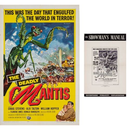 392. One Sheet + Uncut Pressbook (27" x 41", 12" x 18"); The Collection of the Late J. Stephen Ryan; Very Fine+ Folded ### THE DEADLY MANTIS (1957)