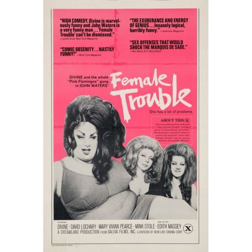 426. One Sheet (27" x 41"); Very Fine- on Linen ### FEMALE TROUBLE (1974)