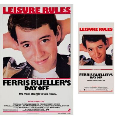 427. One Sheet + Australian Daybill (27" x 41", 13.25" x 26"); The Collection of the Late J. Stephen Ryan; Very Fine+ Folded ### FERRIS BUELLER'S DAY OFF (1986)