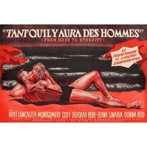 441. French Petite (18.5" x 12.25"); Near Mint on Linen ### FROM HERE TO ETERNITY (1953)