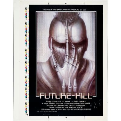 443. Limited Edition Artist Poster of a Printer's Proof (35" x 46") Signed by H.R. Giger; From The Collection of Actor Edwin Neal; Artist's Proof, Edition #1/35; Very Fine Rolled ### FUTURE-KILL (1985)