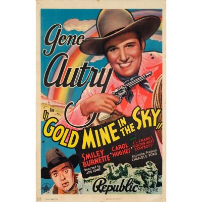 459. One Sheet (27" x 41"); Very Fine- Folded ### GOLD MINE IN THE SKY (1938)