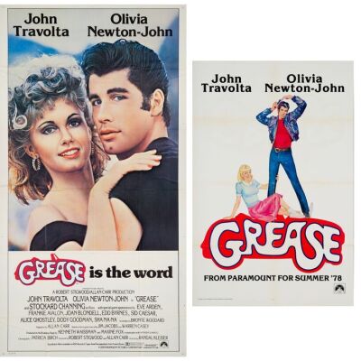 467. One Sheet + Three Sheet (27" x 41", 41" x 77"); The Collection of the Late J. Stephen Ryan; Advance (1); Very Fine+ Folded ### GREASE (1978)